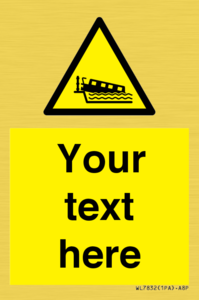 Custom warning grounding narrow boat on lock cill